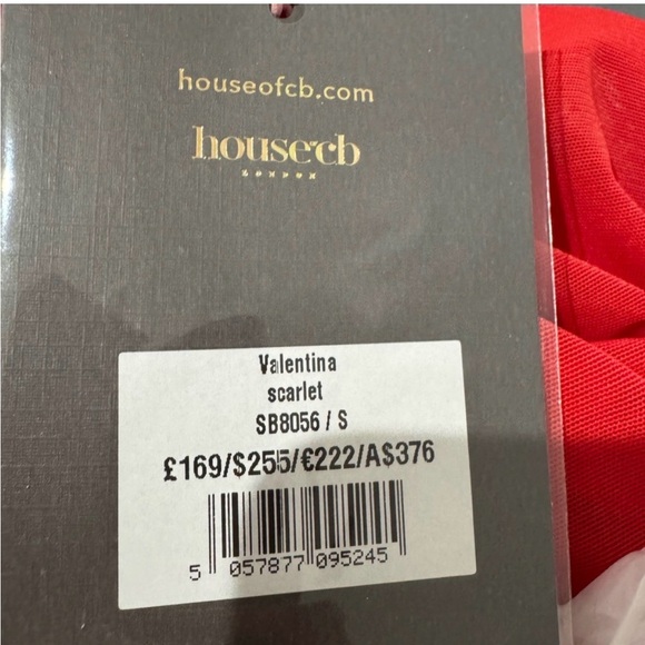 House of CB Striking Red One-Shoulder Dress Size S - Picture 6 of 8